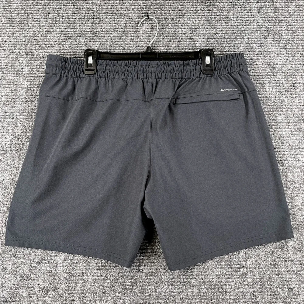Quiksilver Shorts Mens XL DryFlight Black Hybrid Elastic Waist Active Beach